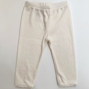 GAP NWOT Velvet leggings with lace trim